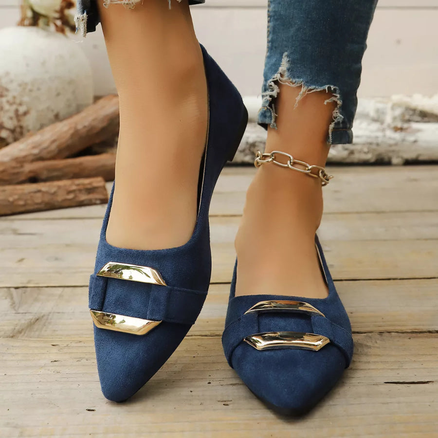 Point Toe Flats Slip-Ons Apparel and Accessories