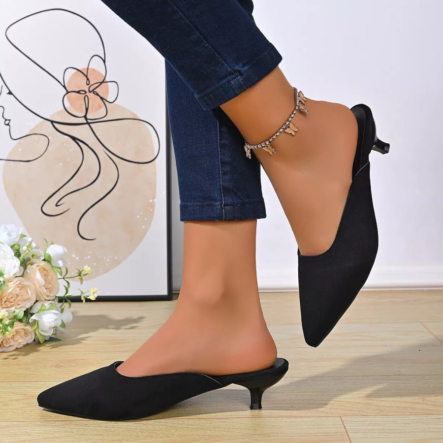 Point Toe Kitten Heels Pumps Apparel and Accessories