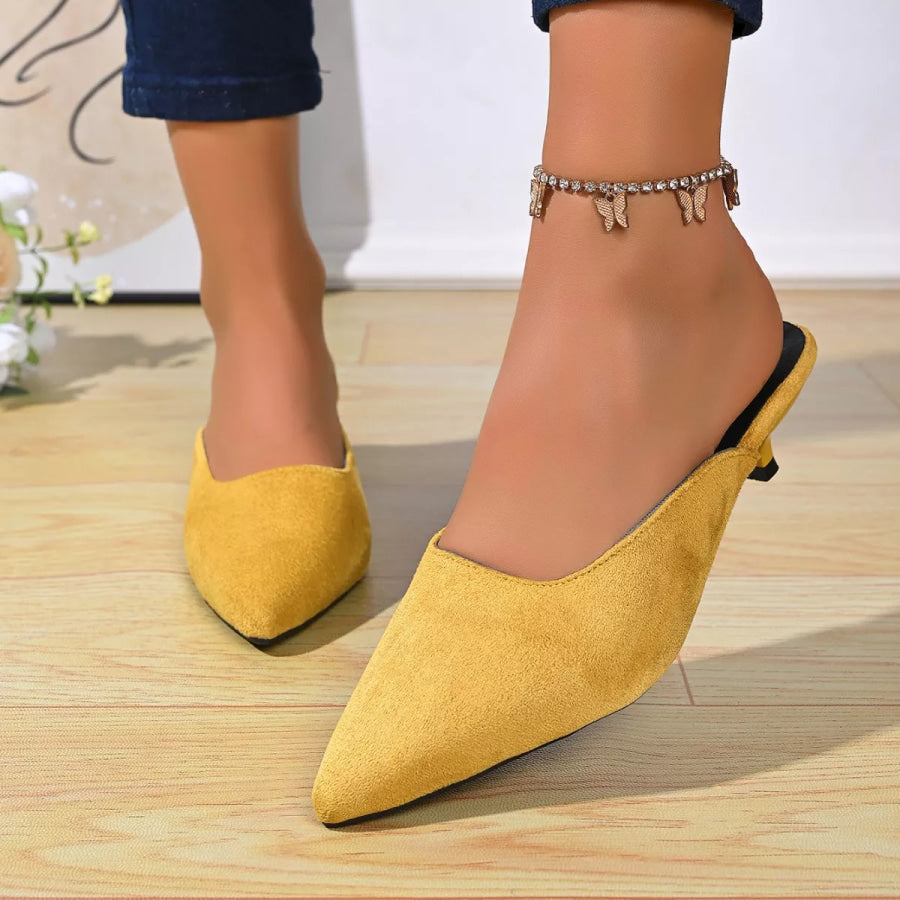 Point Toe Kitten Heels Pumps Apparel and Accessories