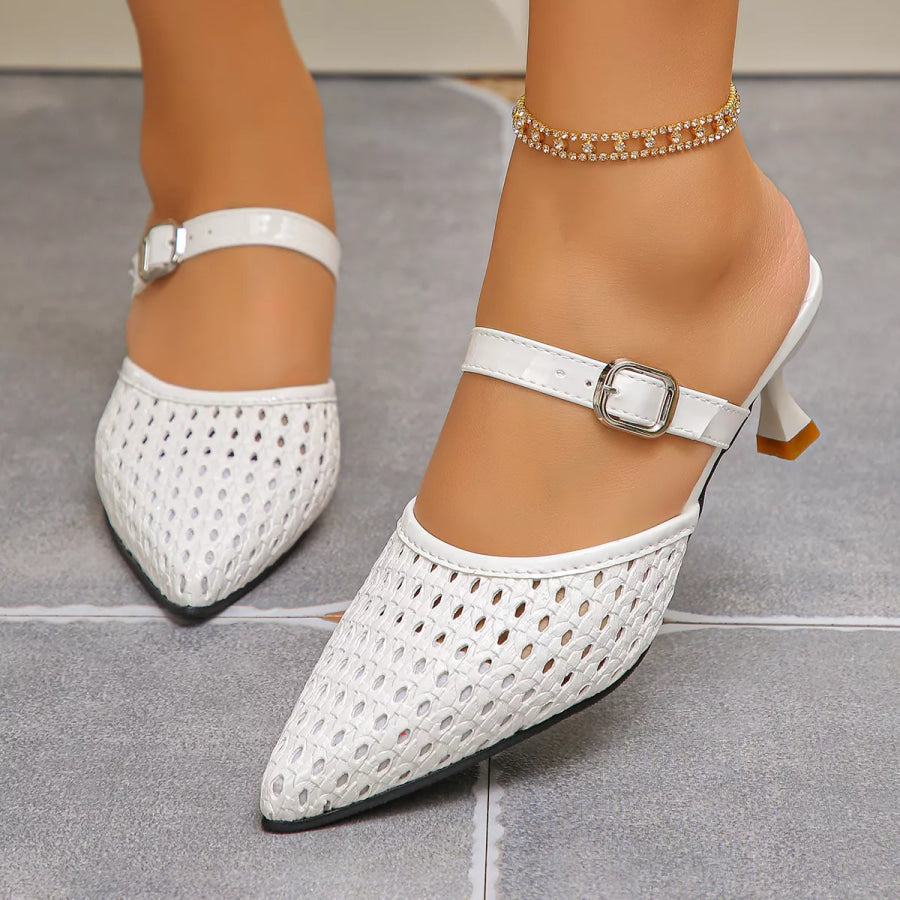 Point Toe Kitten Heels Sandals Apparel and Accessories