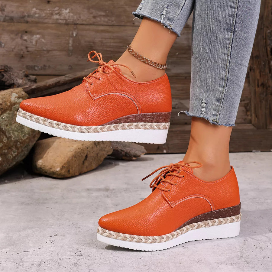 Point Toe Lace Up Sneakers Apparel and Accessories