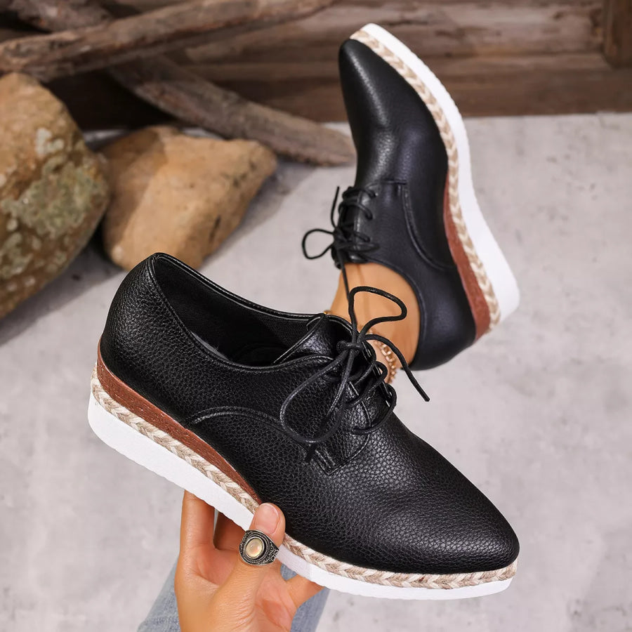 Point Toe Lace Up Sneakers Apparel and Accessories