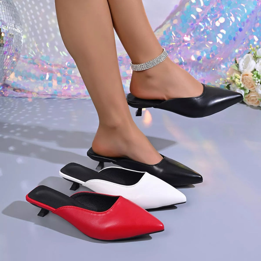 Point Toe Low Heels Sandals Apparel and Accessories