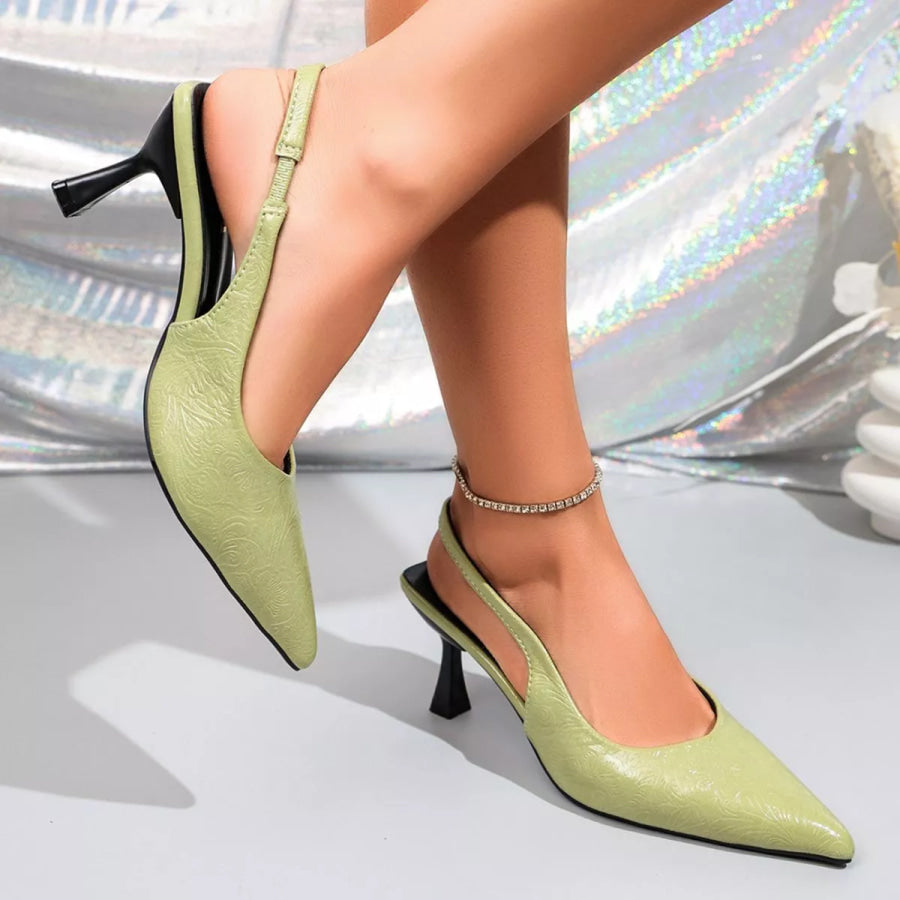 Point Toe Slingback Pumps Apparel and Accessories