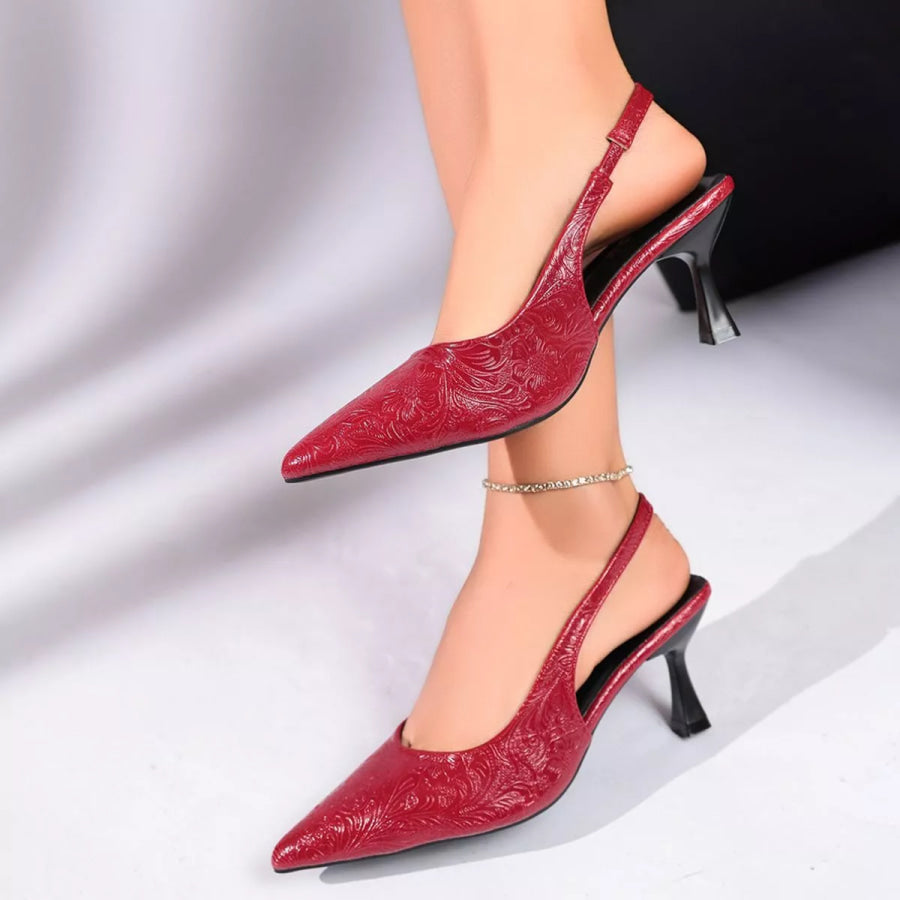Point Toe Slingback Pumps Apparel and Accessories