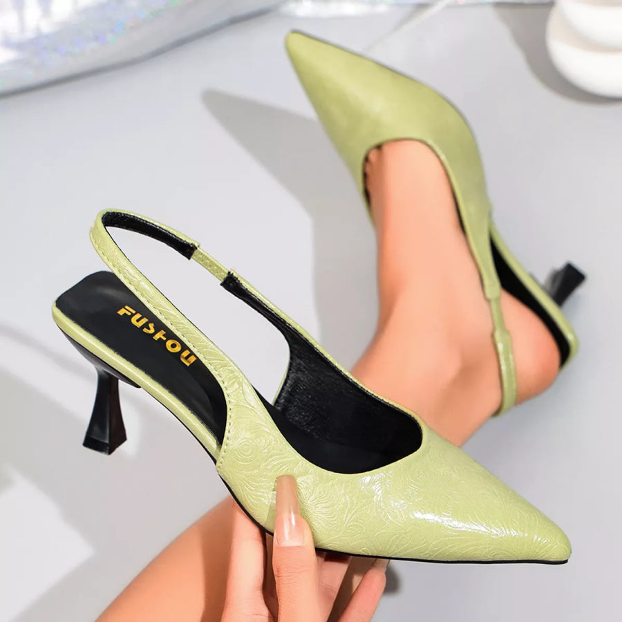 Point Toe Slingback Pumps Apparel and Accessories