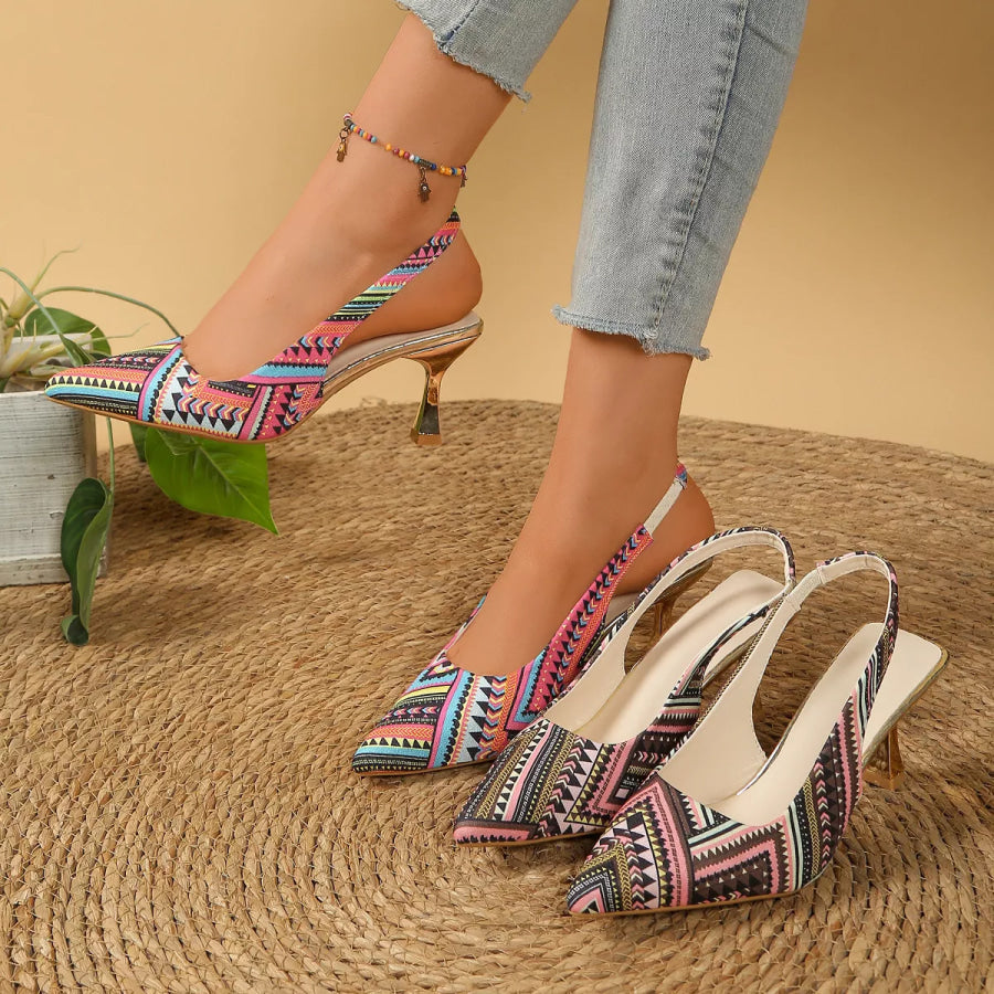Point Toe Slingback Pumps Apparel and Accessories