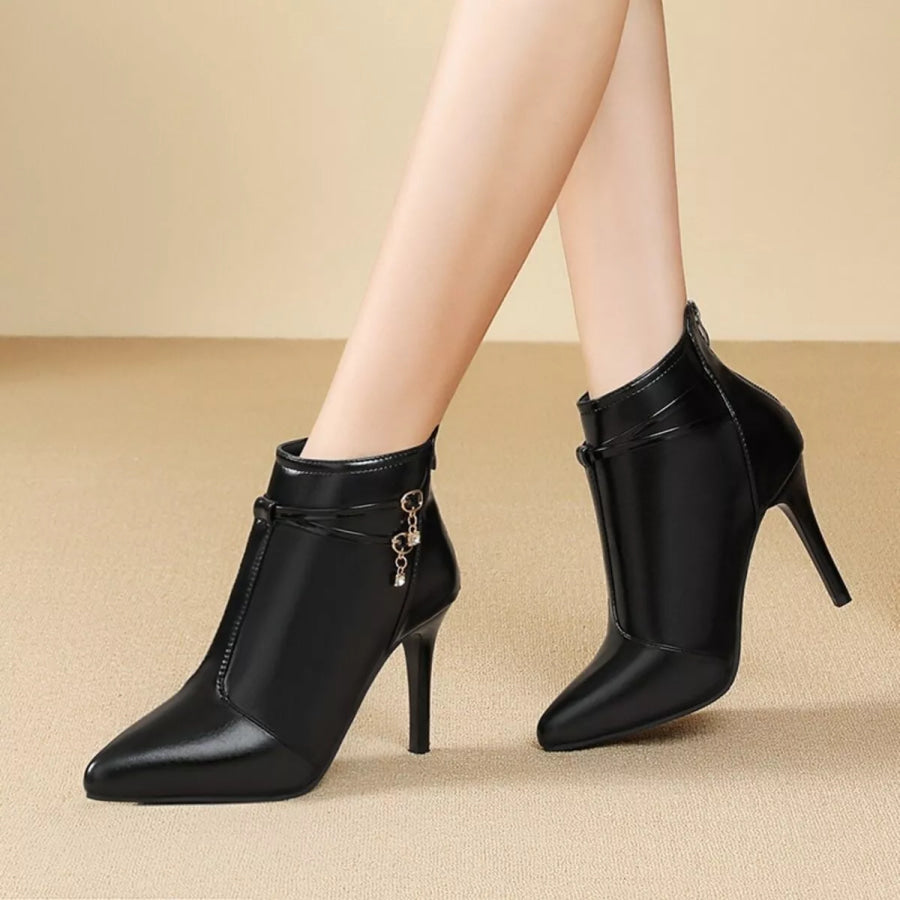 Point Toe Stiletto Boots Black / 35 Apparel and Accessories