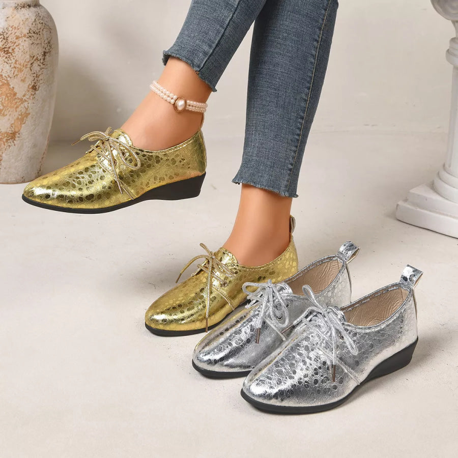 Point Toe Wedge Loafers Apparel and Accessories