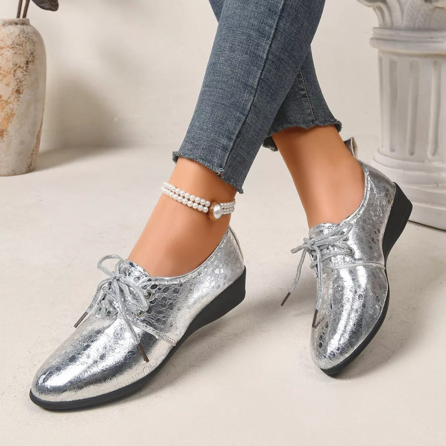 Point Toe Wedge Loafers Apparel and Accessories