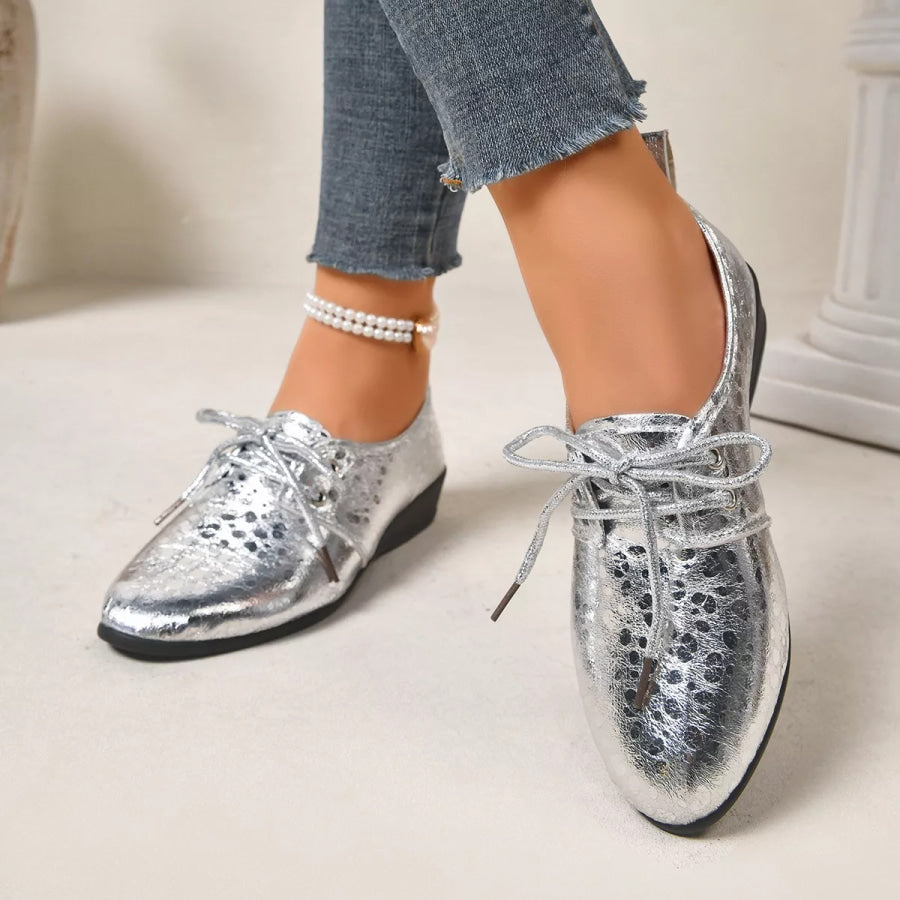 Point Toe Wedge Loafers Apparel and Accessories
