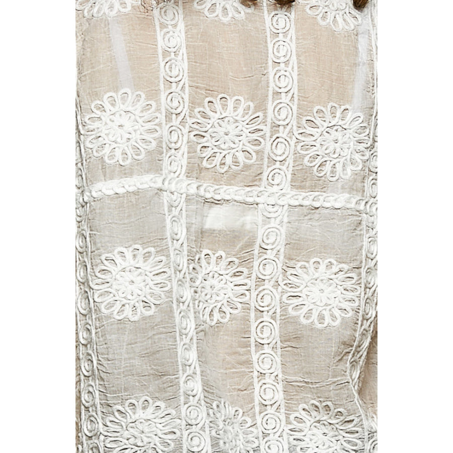 POL Button Down V-Neck Sweater Vest OFF WHITE / One Size Apparel and Accessories