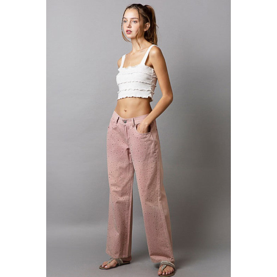 POL Embellishments Gradient Wide Leg Pants Apparel and Accessories