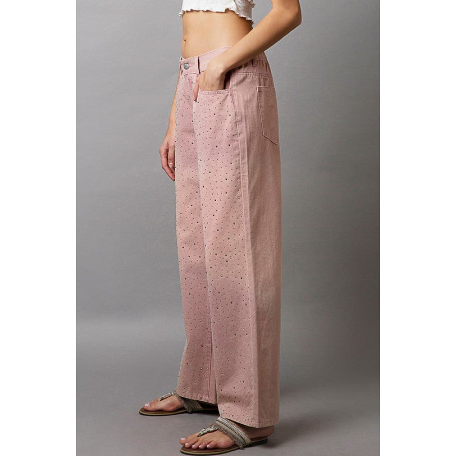 POL Embellishments Gradient Wide Leg Pants Apparel and Accessories