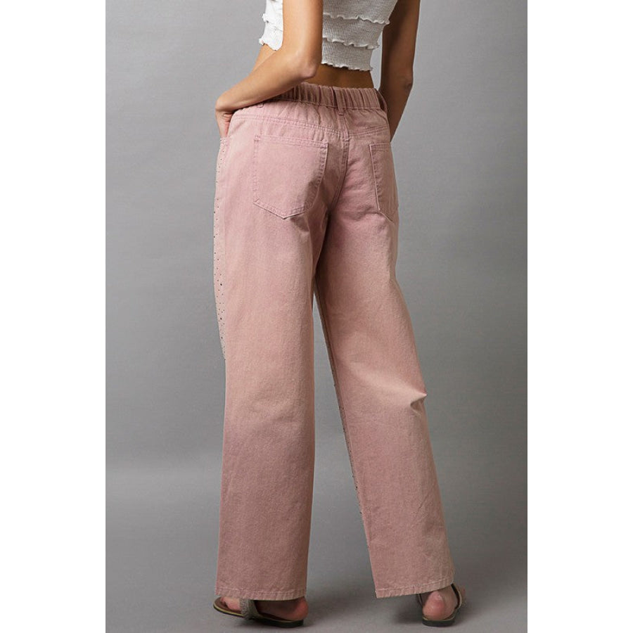 POL Embellishments Gradient Wide Leg Pants Apparel and Accessories