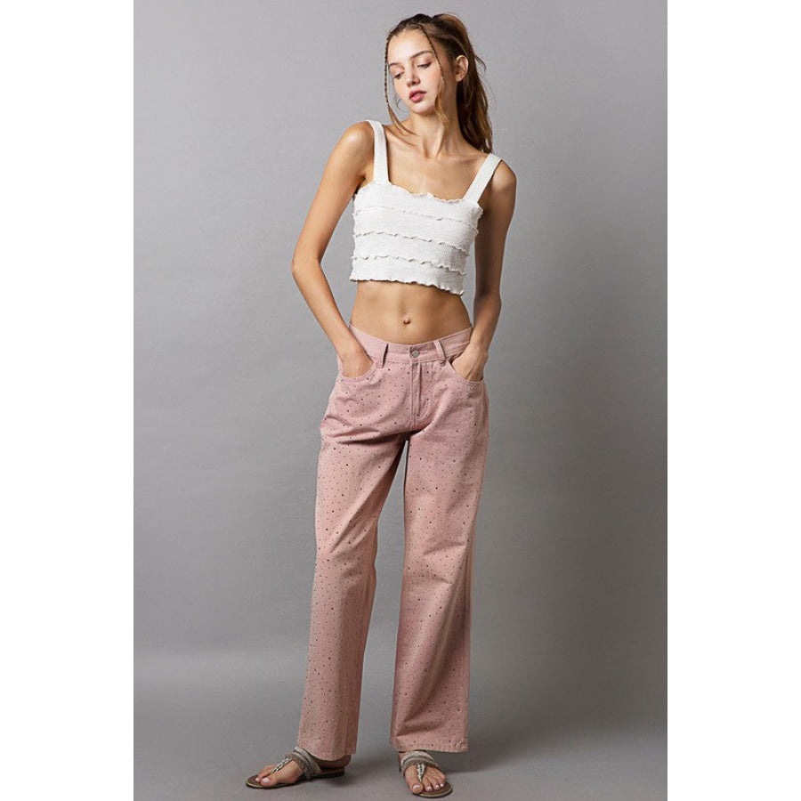 POL Embellishments Gradient Wide Leg Pants Apparel and Accessories