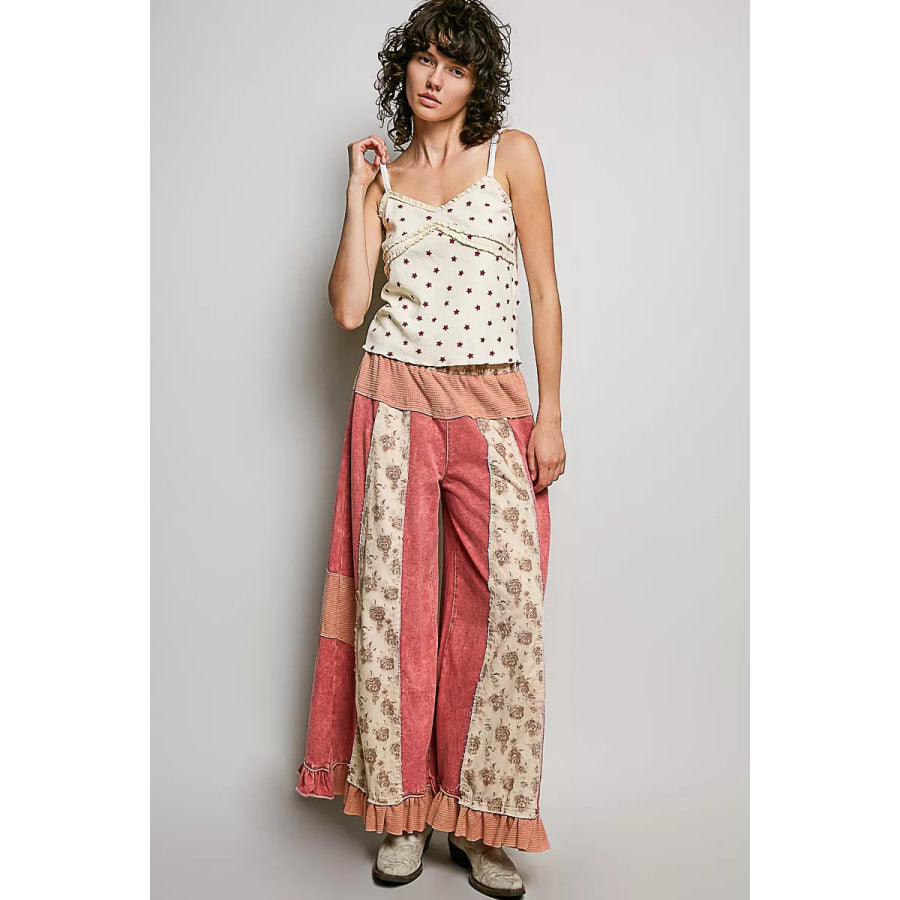 POL Star Printed Lightweight Ribbed Knit Cami Apparel and Accessories