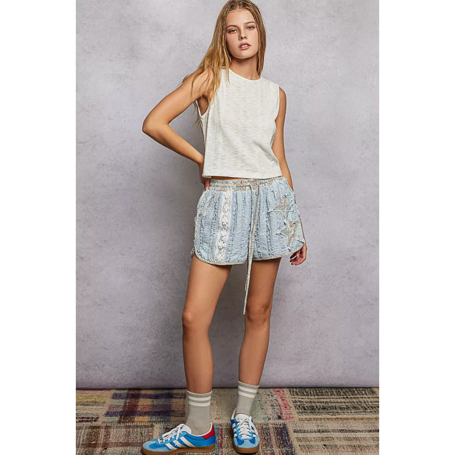 POL Textured Round Neck Cropped Tank Apparel and Accessories