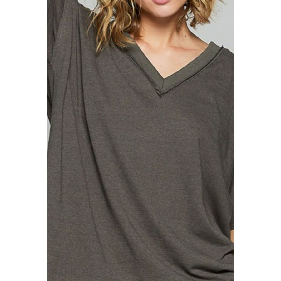 POL V-Neck Half Sleeve T-Shirt Apparel and Accessories