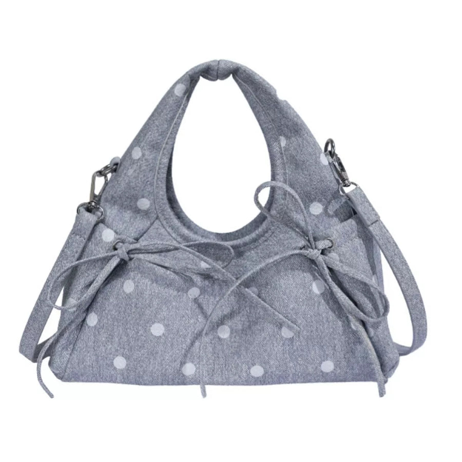 Polka Dot Bow Handbag Blue / onesize Apparel and Accessories