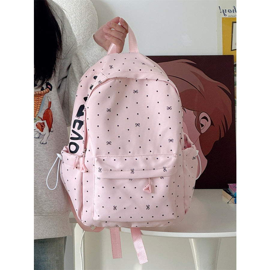 Polka Dot Bowknot Backpack Bag Apparel and Accessories