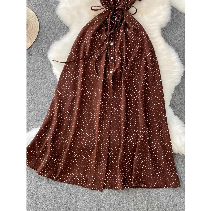 Polka Dot Button-Down Dress Apparel and Accessories