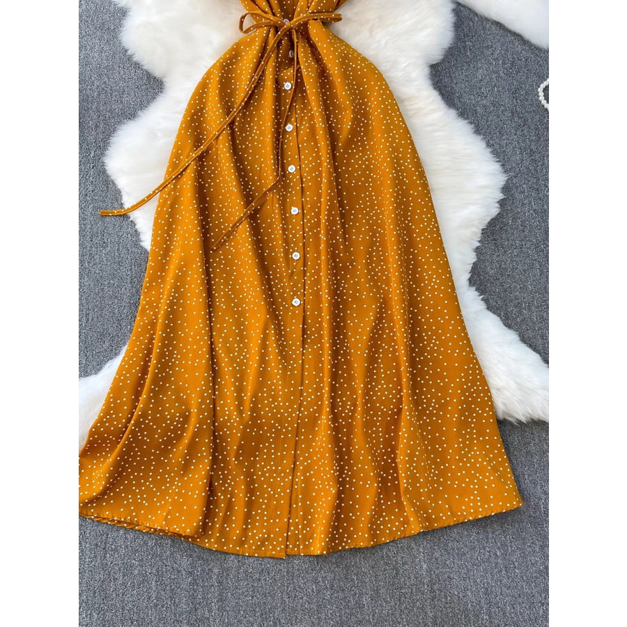 Polka Dot Button-Down Dress Apparel and Accessories