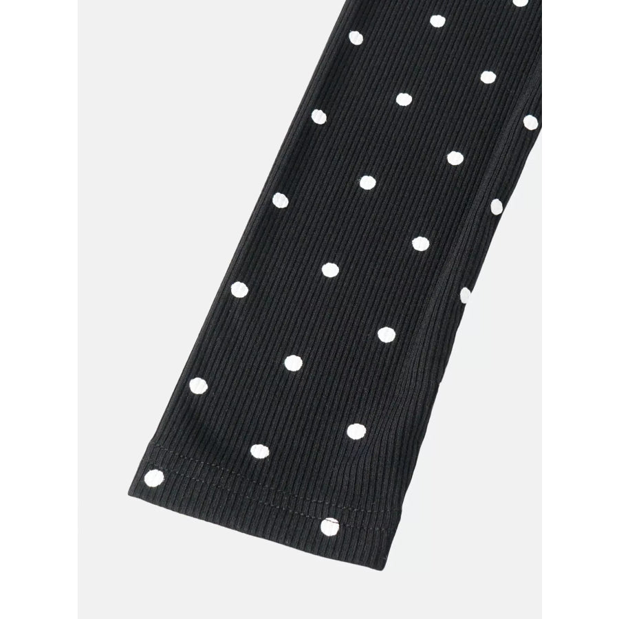 Polka Dot Button-Down Knit Cardigan Apparel and Accessories