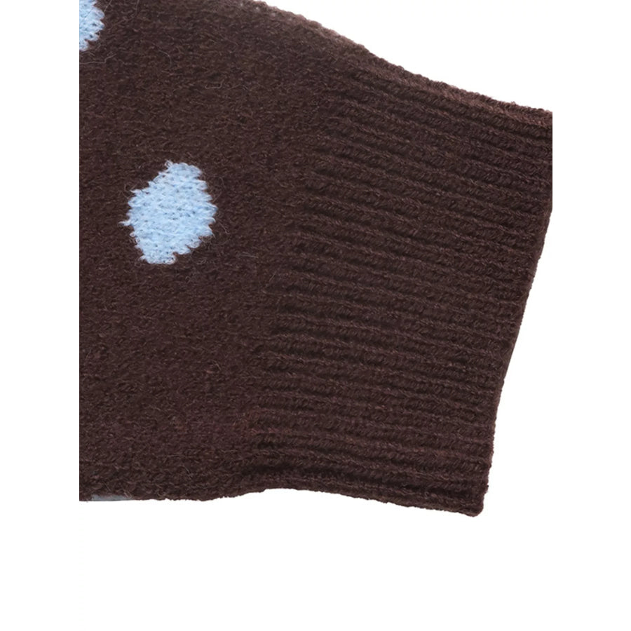 Polka Dot Button Up Cardigan Apparel and Accessories