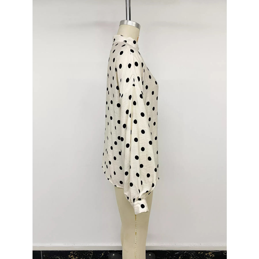 Polka Dot Button-Up Shirt Apparel and Accessories