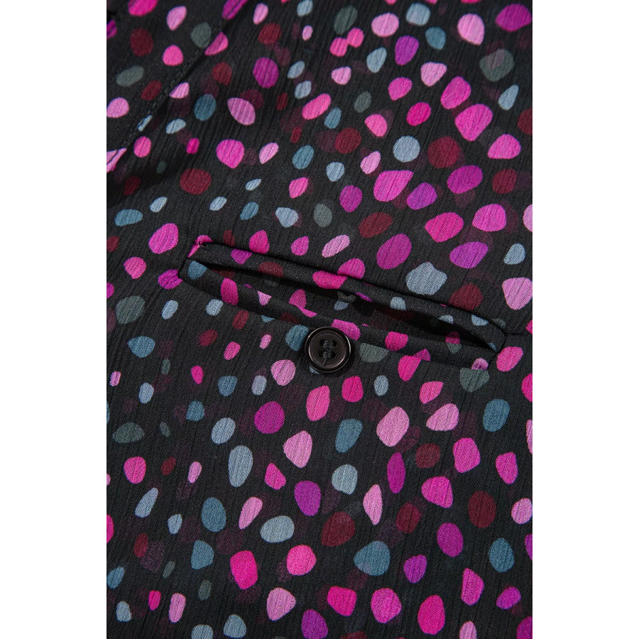 Polka Dot Button Up Shirt Apparel and Accessories