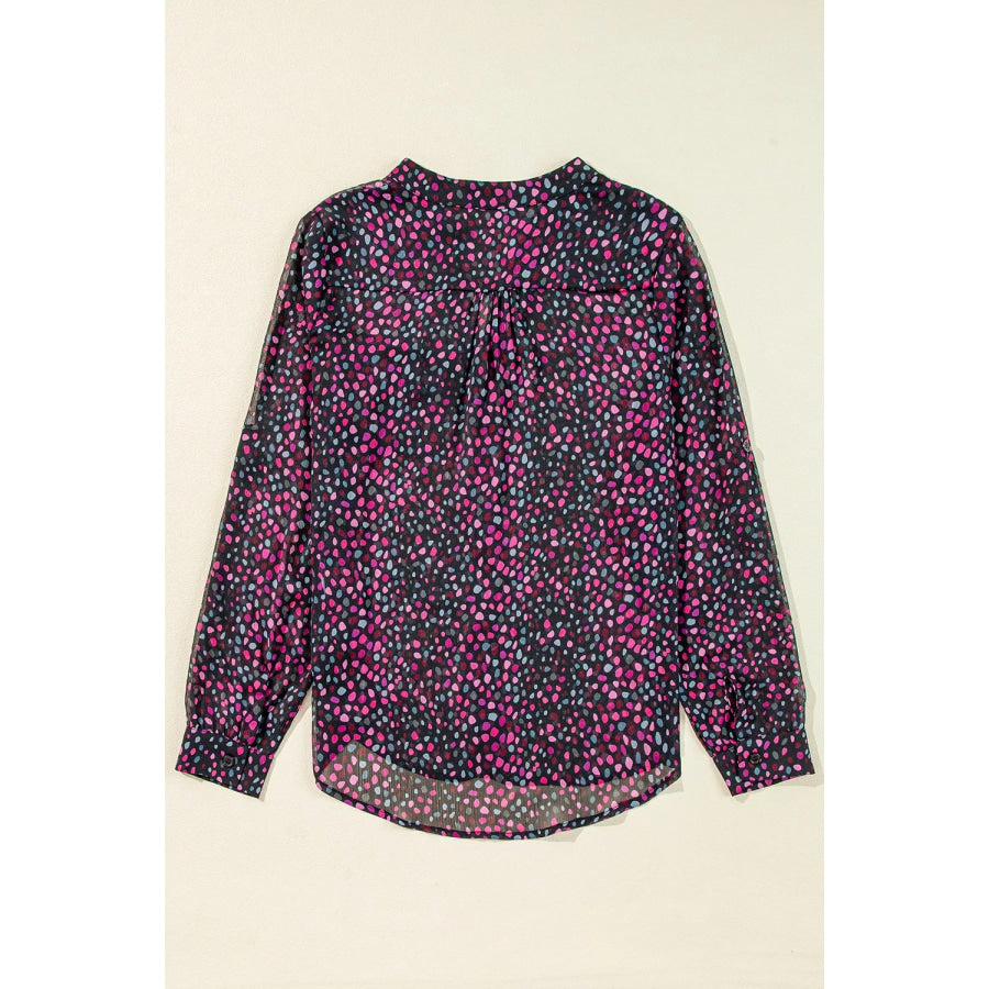 Polka Dot Button Up Shirt Apparel and Accessories