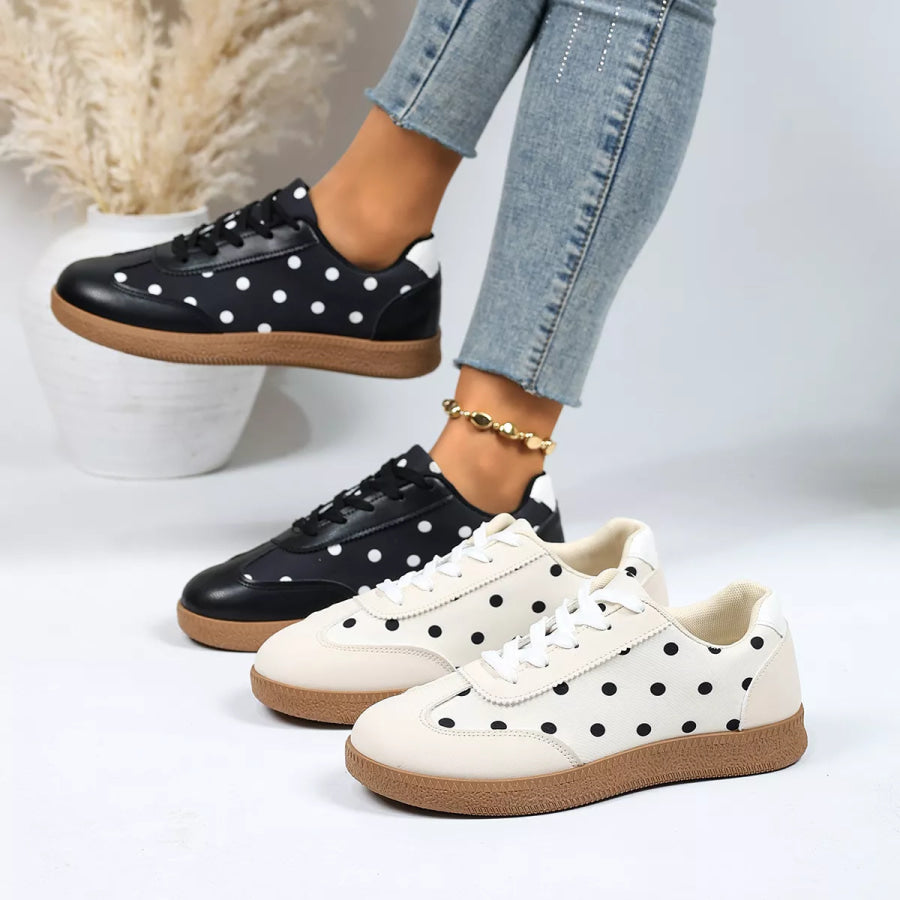 Polka Dot Casual Sneakers Apparel and Accessories