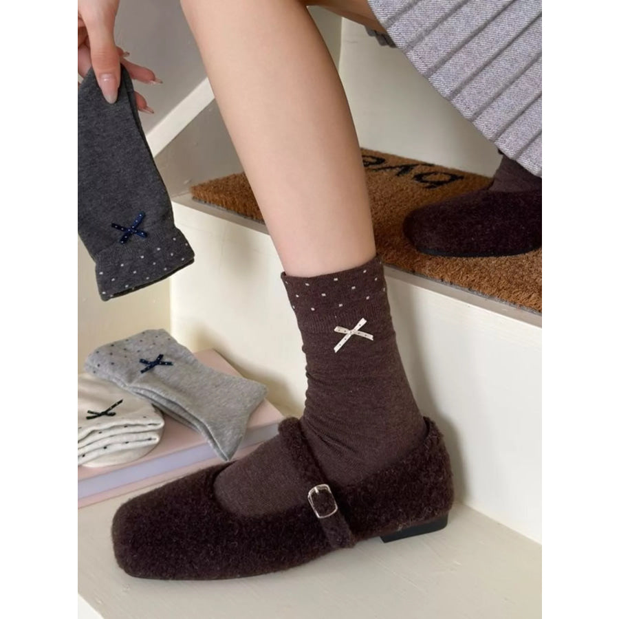 Polka Dot Crew Socks Apparel and Accessories