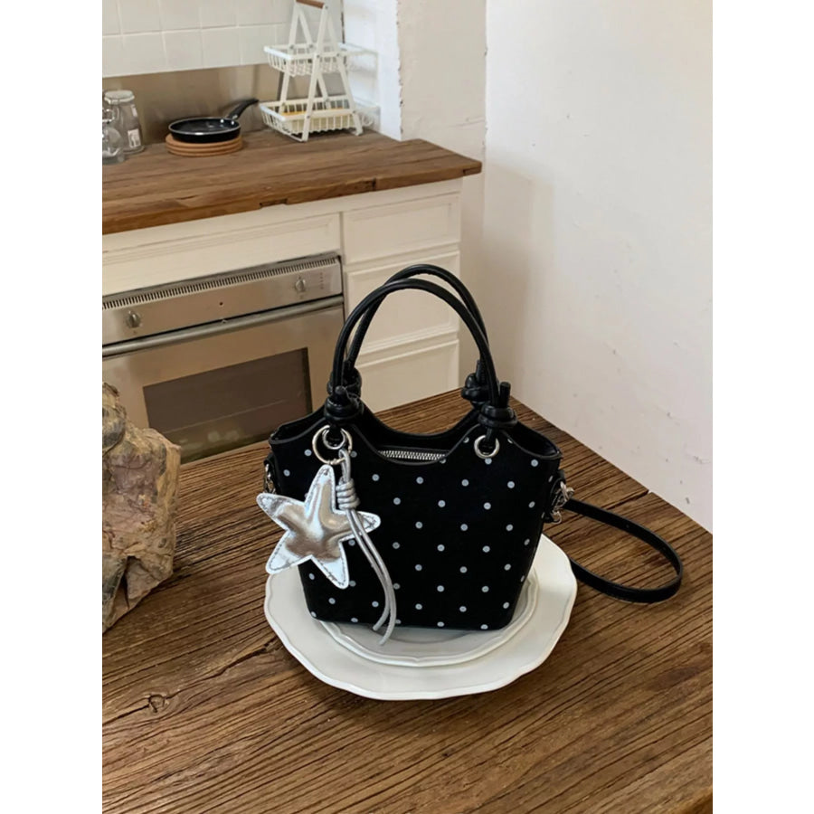 Polka Dot Crossbody Bag Black / One Size Apparel and Accessories