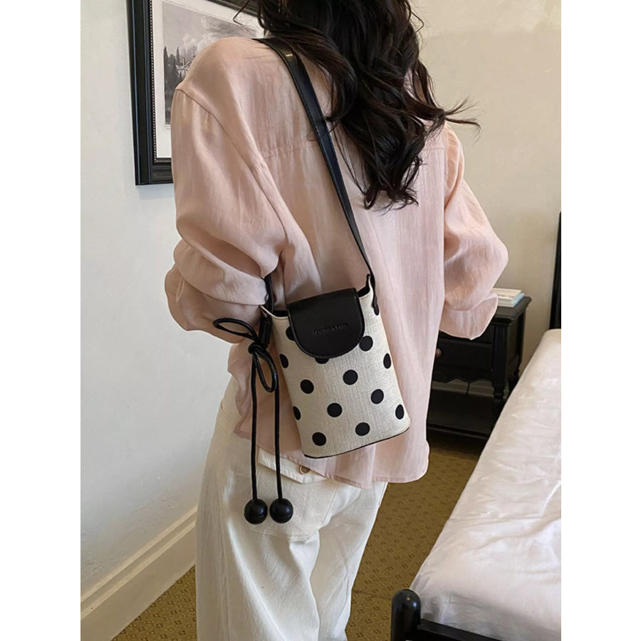 Polka Dot Crossbody Bag Black / onesize Apparel and Accessories