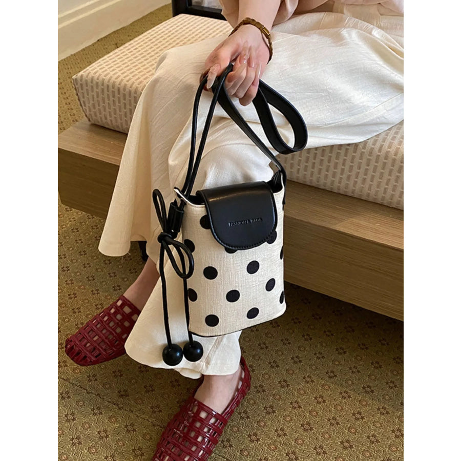 Polka Dot Crossbody Bag Black / onesize Apparel and Accessories