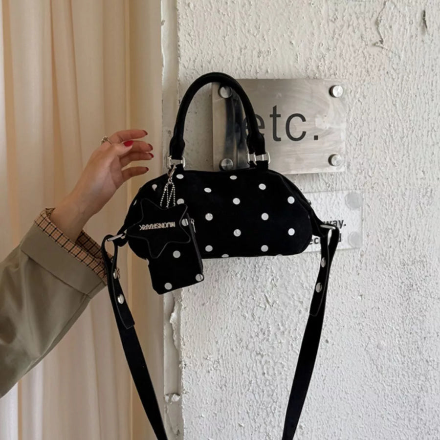 Polka Dot Crossbody Bag Black / onesize Apparel and Accessories