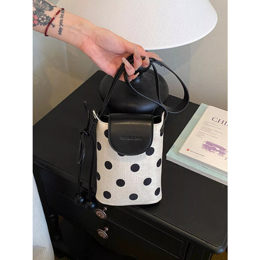 Polka Dot Crossbody Bag Black / onesize Apparel and Accessories