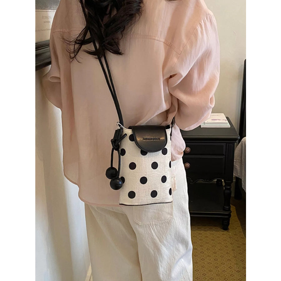 Polka Dot Crossbody Bag Black / onesize Apparel and Accessories