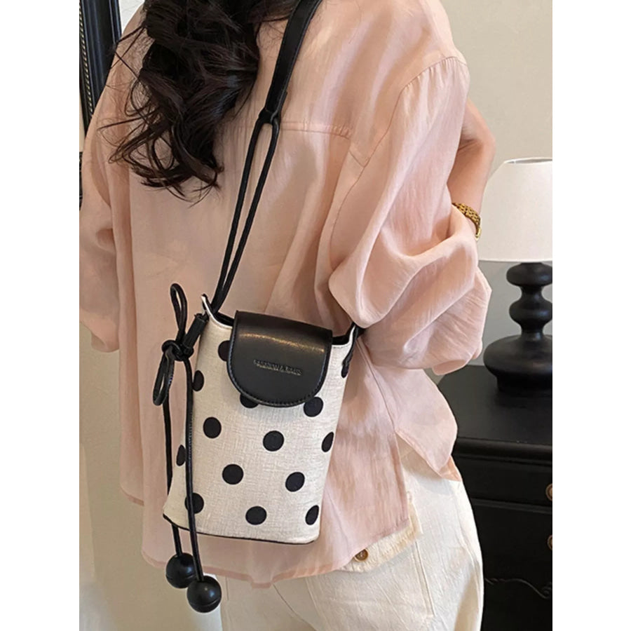 Polka Dot Crossbody Bag Black / onesize Apparel and Accessories