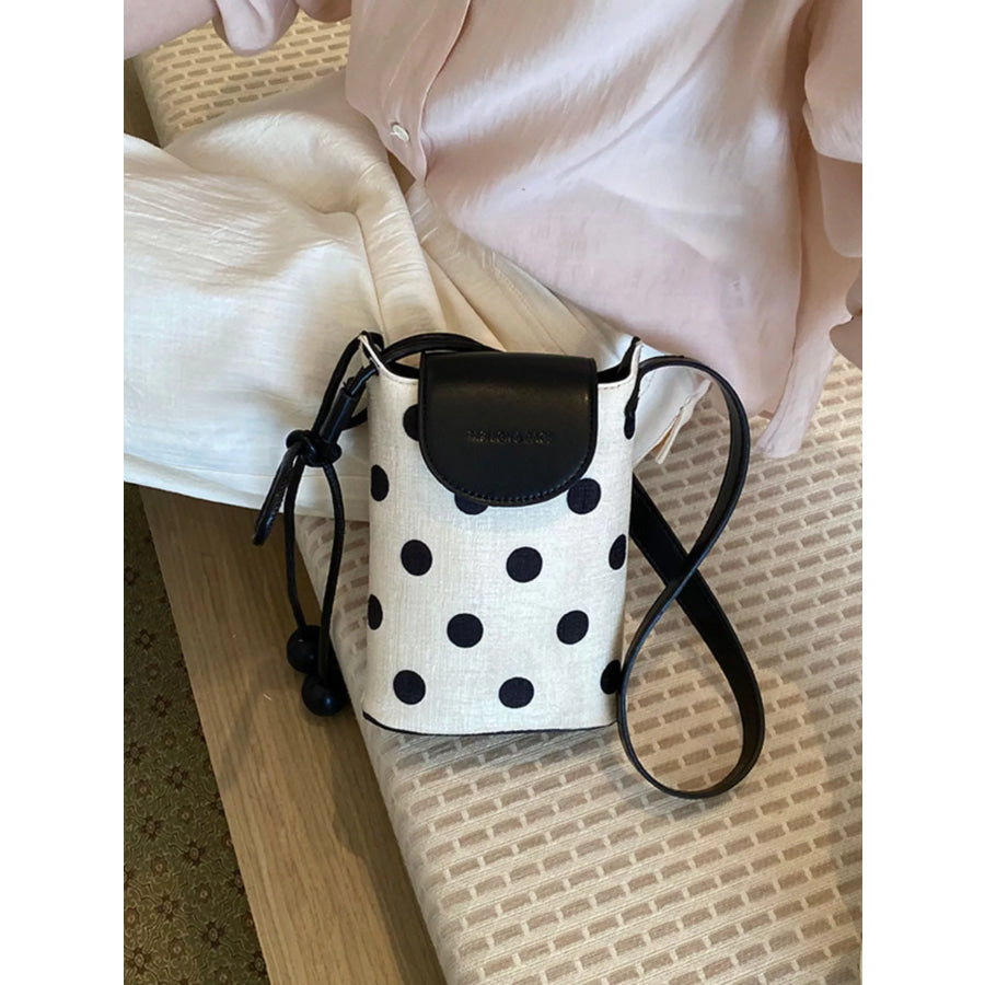 Polka Dot Crossbody Bag Black / onesize Apparel and Accessories