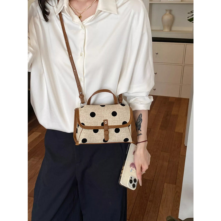 Polka Dot Crossbody Bag Brown / onesize Apparel and Accessories