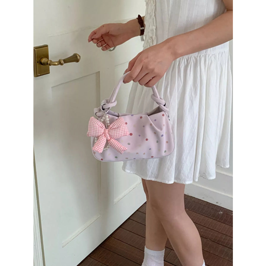 Polka Dot Crossbody Bag Pink / onesize Apparel and Accessories