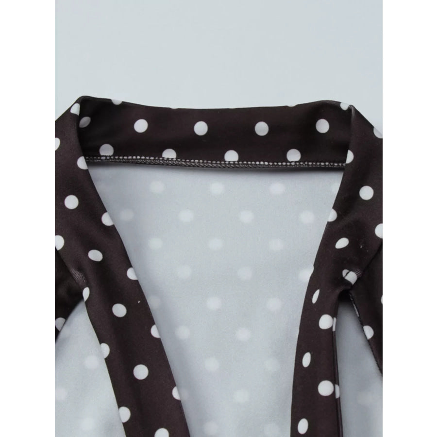 Polka Dot Cut-Out Front Mini Dress Apparel and Accessories