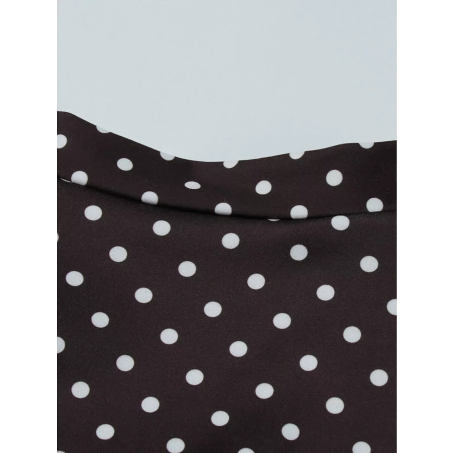 Polka Dot Cut-Out Front Mini Dress Apparel and Accessories