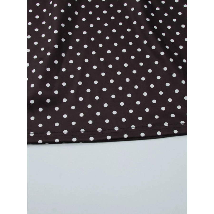 Polka Dot Cut-Out Front Mini Dress Apparel and Accessories