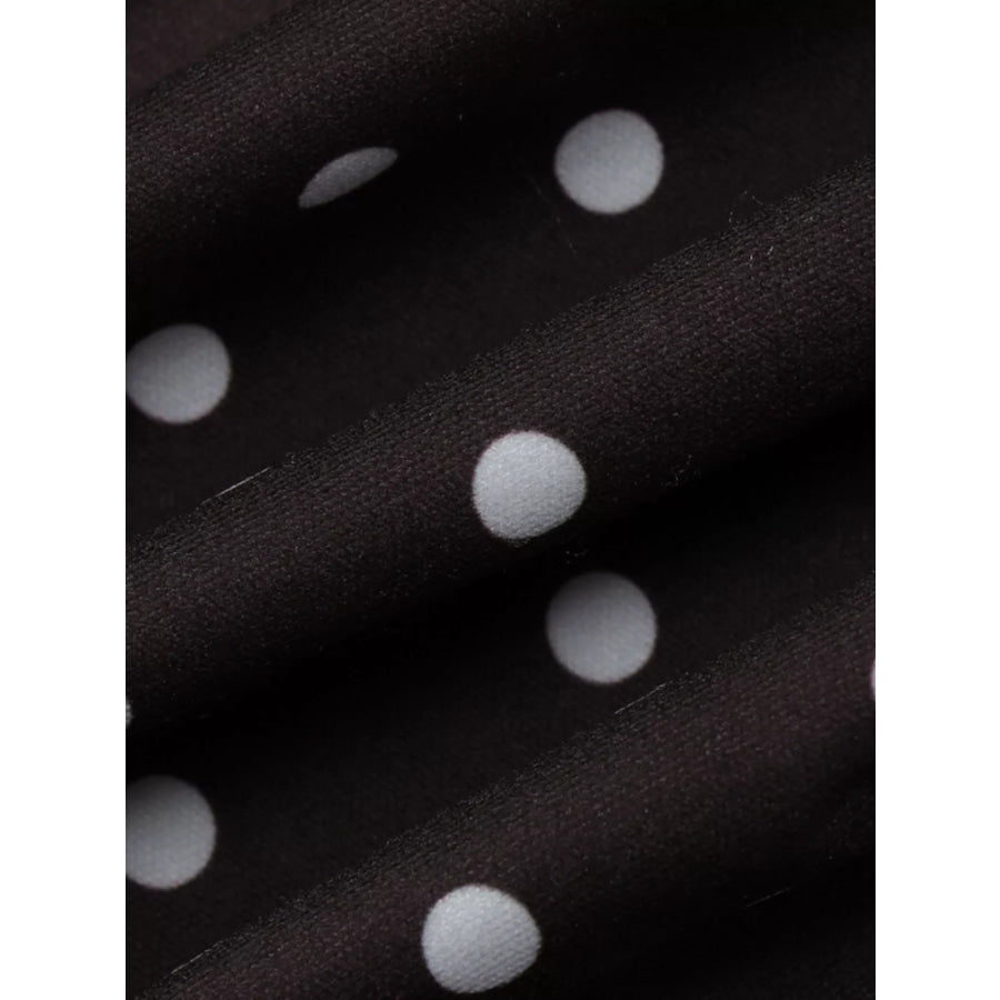 Polka Dot Cut-Out Front Mini Dress Apparel and Accessories