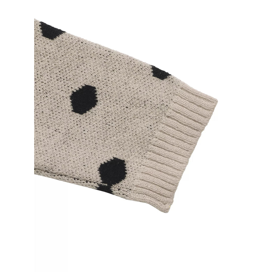 Polka Dot Dropped Shoulder Sweater Apparel and Accessories
