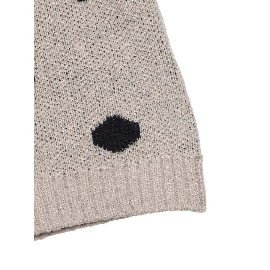 Polka Dot Dropped Shoulder Sweater Apparel and Accessories